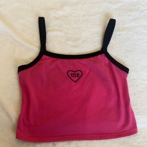 <3 me tank crop top